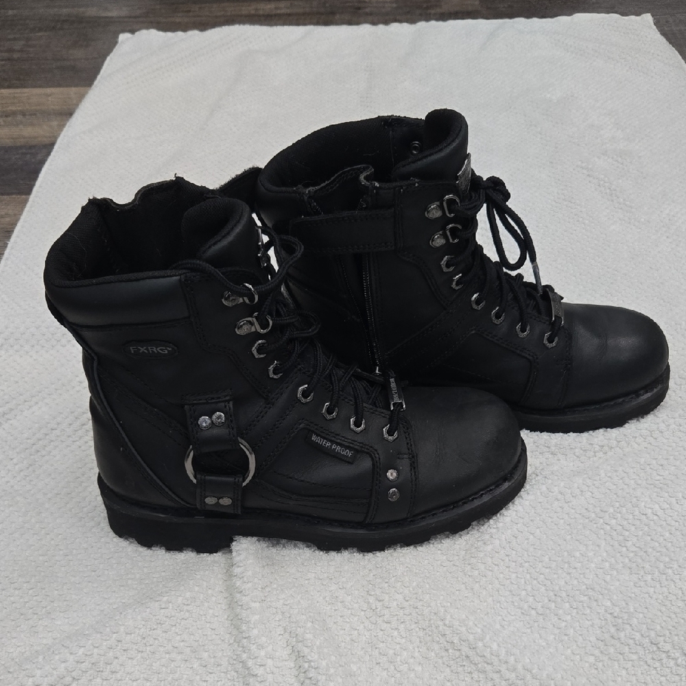 Harley-Davidson Black Leather Riding Boots 9M Womens